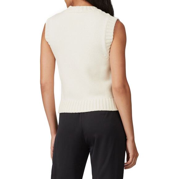 PHILOSOPHY DI LORENZO SERANFINI White Black Rhinestone Studded Wool Sweater US 6 - Picture 11 of 15